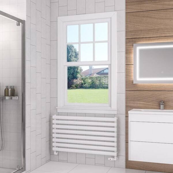 Eastbrook Tunstall Designer Heated Towel Rail Matt White - Image 3