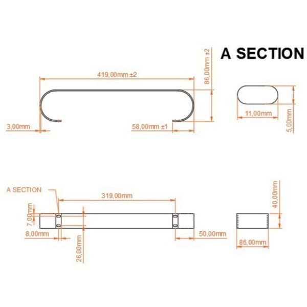 Eastbrook Malmesbury Standard Towel Hanger Matt Cappuccino - Image 9