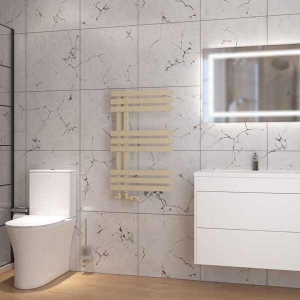 Eastbrook Hurley Designer Straight Heated Towel Rail Matt Cappuccino