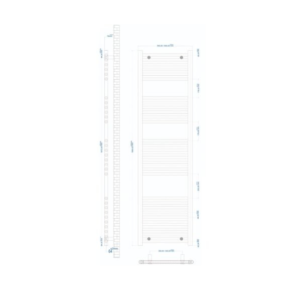 Eastbrook Westward Straight Heated Towel Rail Gloss White - Image 26