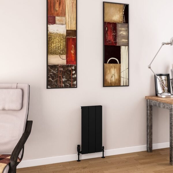 Eastbrook Charlton Aluminium Designer Radiator Matt Black