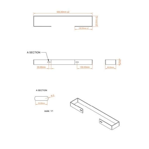 Eastbrook Addington Type 10 Towel Hanger Chrome - Image 3