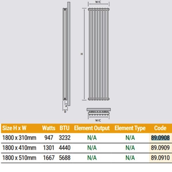 Eastbrook Murano Designer Radiator Matt Grey - Image 11