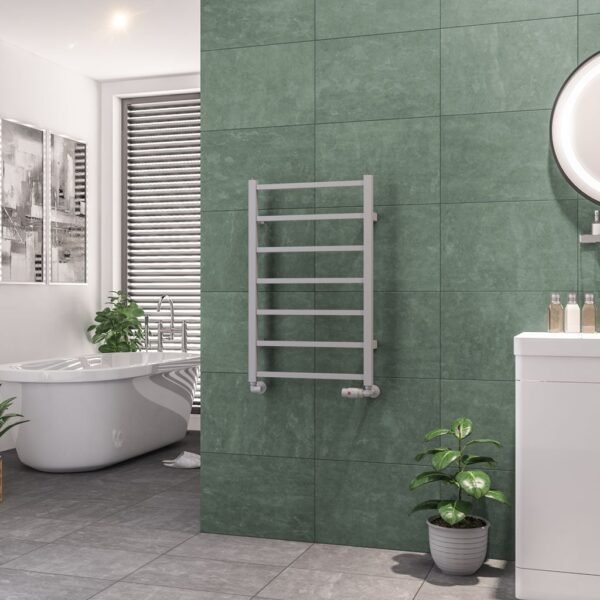 Eastbrook Tuscan Square Straight Heated Towel Rail Matt Grey