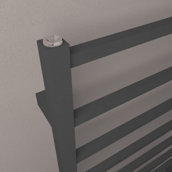 Eastbrook Tuscan Square Straight Heated Towel Rail Matt Anthracite - Image 3