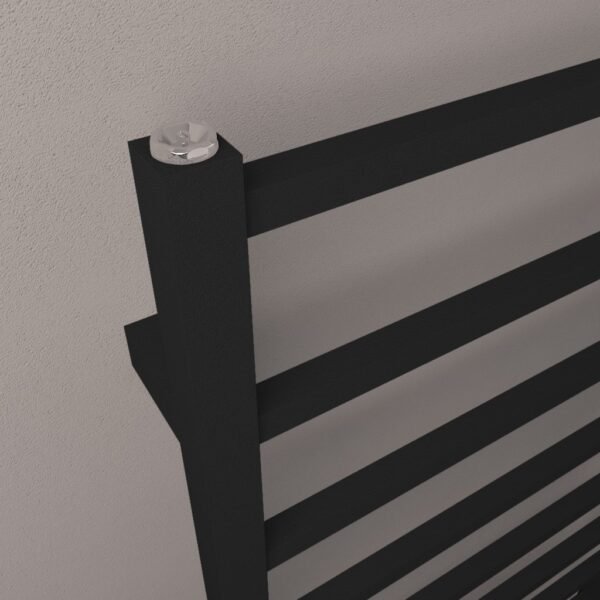 Eastbrook Tuscan Square Straight Heated Towel Rail Matt Black - Image 3