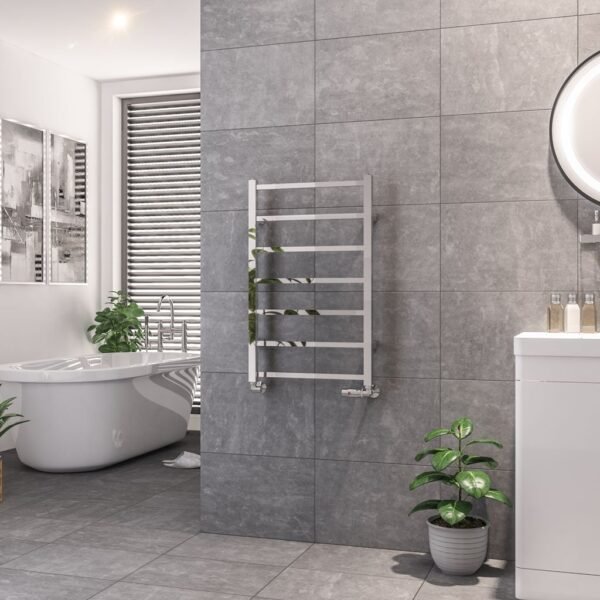 Eastbrook Tuscan Square Straight Heated Towel Rail Chrome