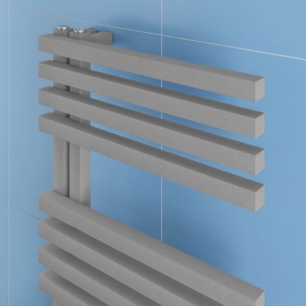 Eastbrook Reinbach Designer Straight Heated Towel Rail Matt Grey - Image 2