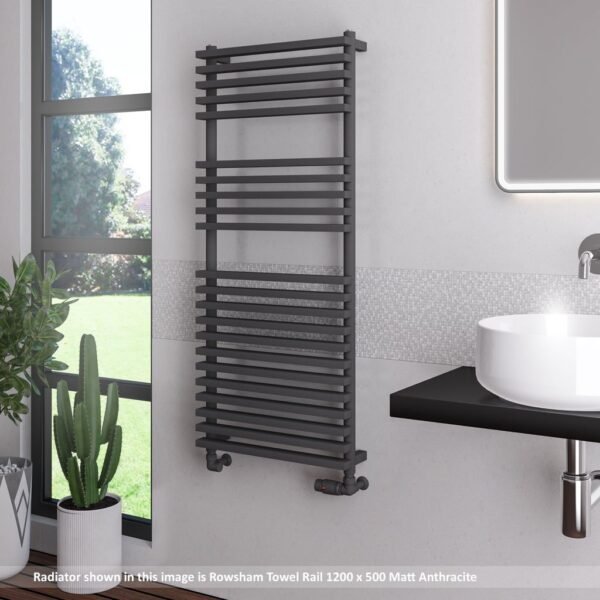 Eastbrook Rowsham Designer Heated Towel Rail Matt Anthracite