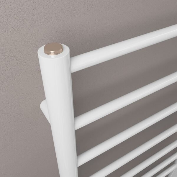 Eastbrook Tuscan Round Straight Heated Towel Rail Gloss White - Image 3