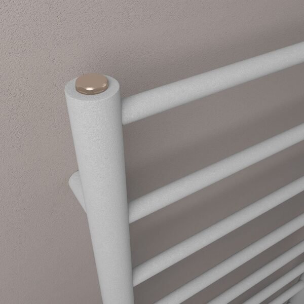 Eastbrook Tuscan Round Straight Heated Towel Rail Matt Grey - Image 3