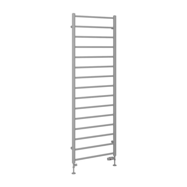 Eastbrook Tuscan Round Straight Heated Towel Rail Matt Grey - Image 9