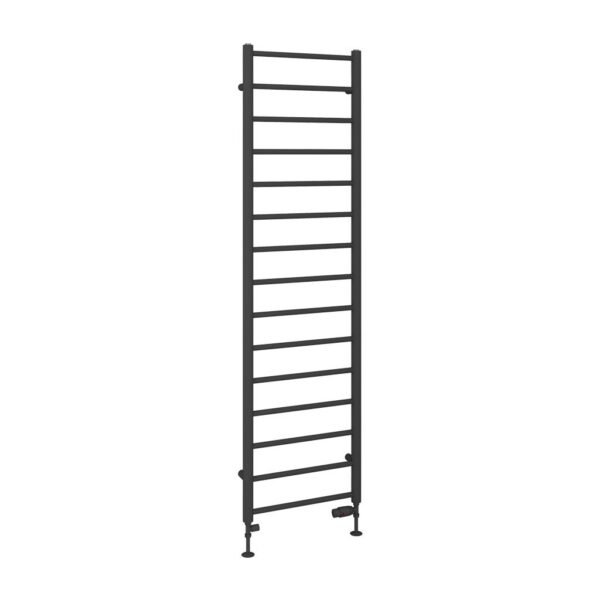 Eastbrook Tuscan Round Straight Heated Towel Rail Matt Anthracite - Image 8