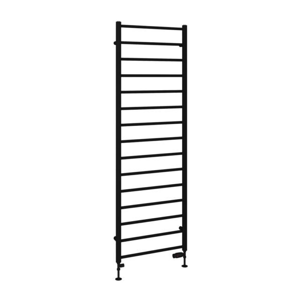 Eastbrook Tuscan Round Straight Heated Towel Rail Matt Black - Image 9