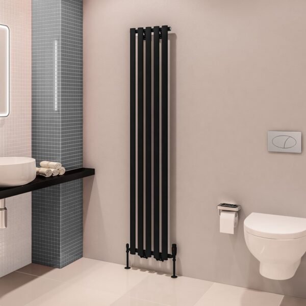 Eastbrook Tunstall Designer Radiator Matt Black - Image 5