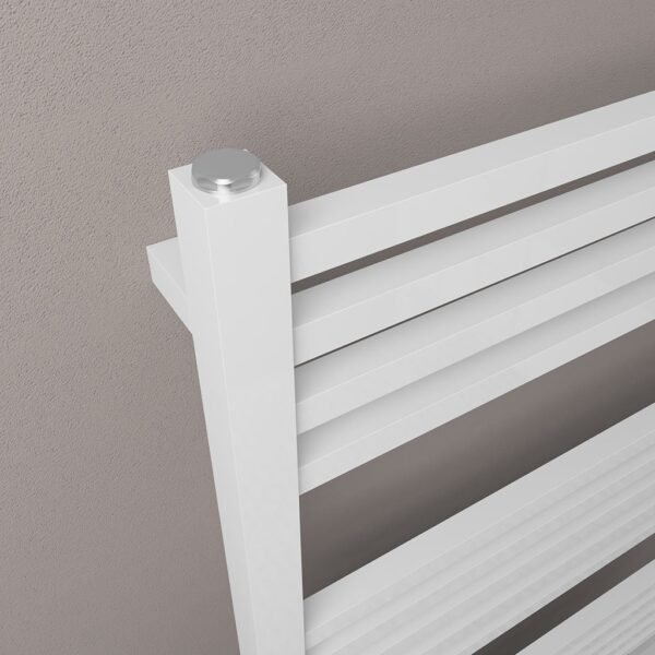 Eastbrook Tuscan Square Multirail Straight Heated Towel Rail Gloss White - Image 8