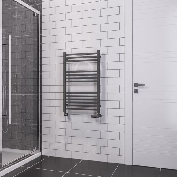 Eastbrook Tuscan Square Multirail Straight Heated Towel Rail Matt Anthracite - Image 2