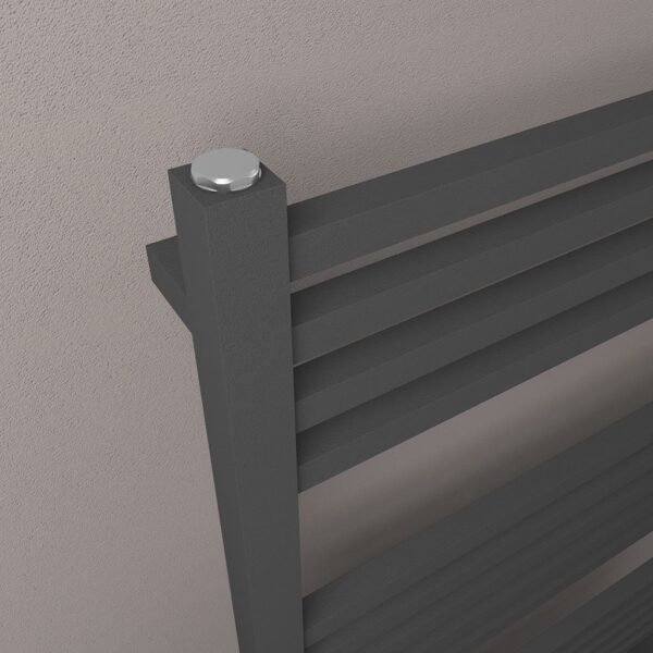 Eastbrook Tuscan Square Multirail Straight Heated Towel Rail Matt Anthracite - Image 8