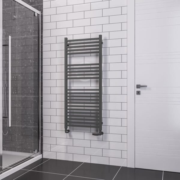 Eastbrook Tuscan Square Multirail Straight Heated Towel Rail Matt Anthracite - Image 4
