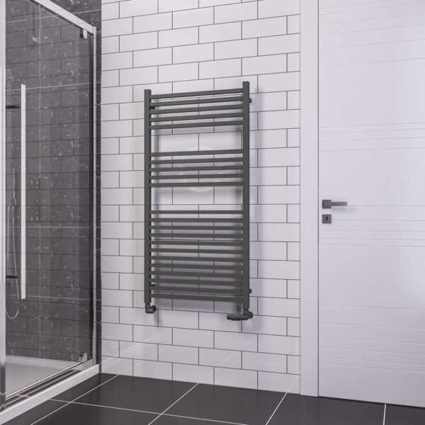 Eastbrook Tuscan Square Multirail Straight Heated Towel Rail Matt Anthracite - Image 5