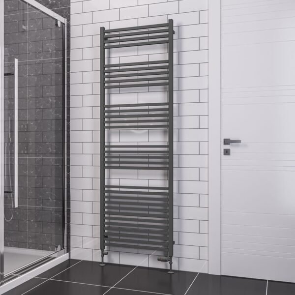 Eastbrook Tuscan Square Multirail Straight Heated Towel Rail Matt Anthracite - Image 7