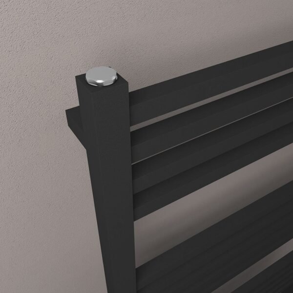 Eastbrook Tuscan Square Multirail Straight Heated Towel Rail Matt Black - Image 8