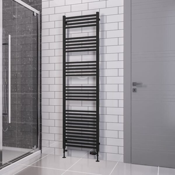 Eastbrook Tuscan Square Multirail Straight Heated Towel Rail Matt Black - Image 6