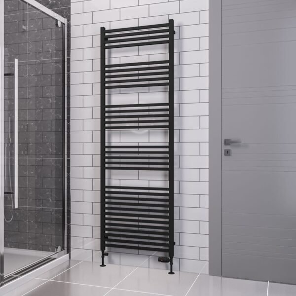 Eastbrook Tuscan Square Multirail Straight Heated Towel Rail Matt Black - Image 7
