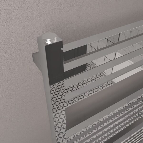 Eastbrook Tuscan Square Multirail Straight Heated Towel Rail Chrome - Image 8