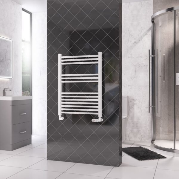 Eastbrook Rion Straight Heated Towel Rail Gloss White - Image 3