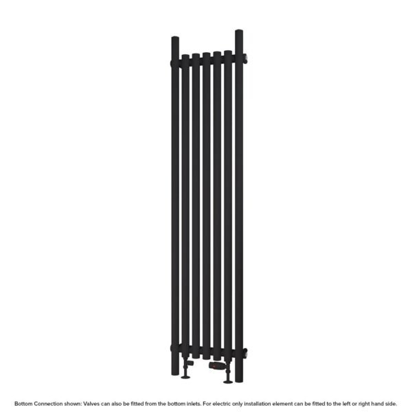 Eastbrook Lambourne Single Designer Radiator Matt Black - Image 4