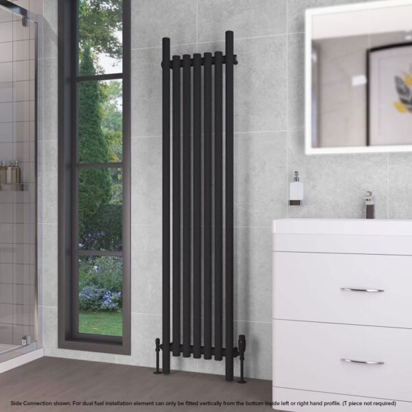 Eastbrook Lambourne Single Designer Radiator Matt Black - Image 8