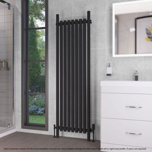 Eastbrook Lambourne Single Designer Radiator Matt Black - Image 9