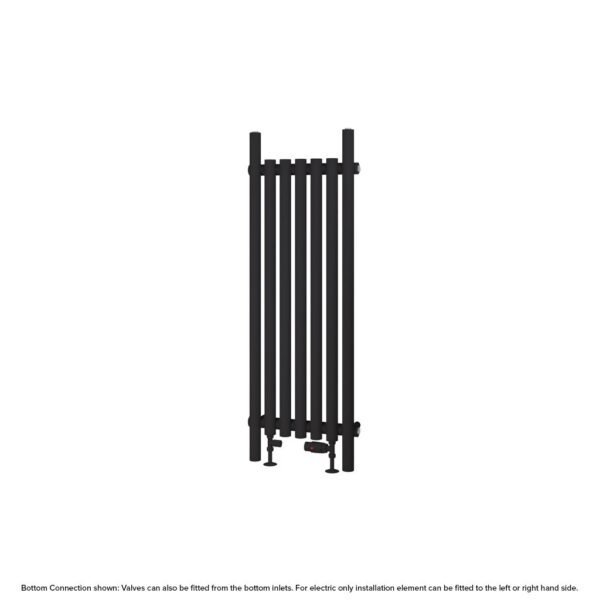 Eastbrook Lambourne Single Designer Radiator Matt Black - Image 2
