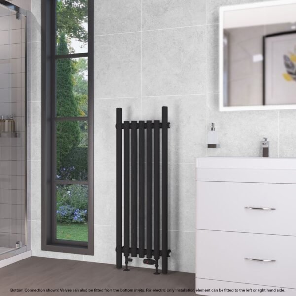 Eastbrook Lambourne Single Designer Radiator Matt Black - Image 10