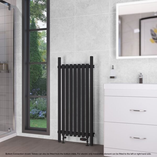 Eastbrook Lambourne Single Designer Radiator Matt Black - Image 11
