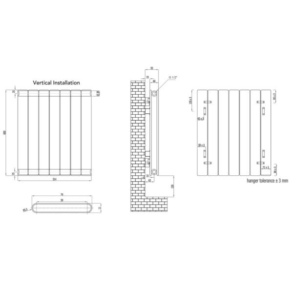 Eastbrook Addington Type 20 Designer Radiator Gloss White - Image 20