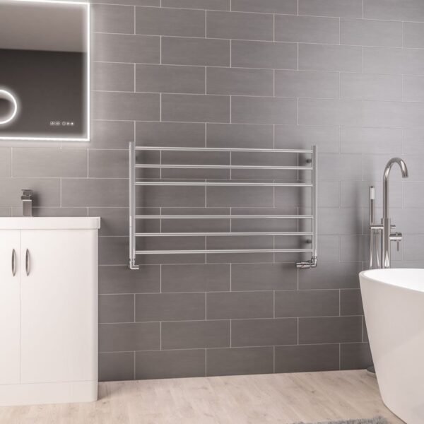 Eastbrook Violla Straight Heated Towel Rail Stainless Steel