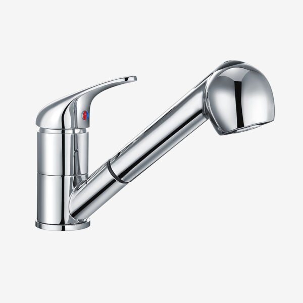 Eastbrook Mono Basin Mixer Tap With Pull Out Rinser Chrome