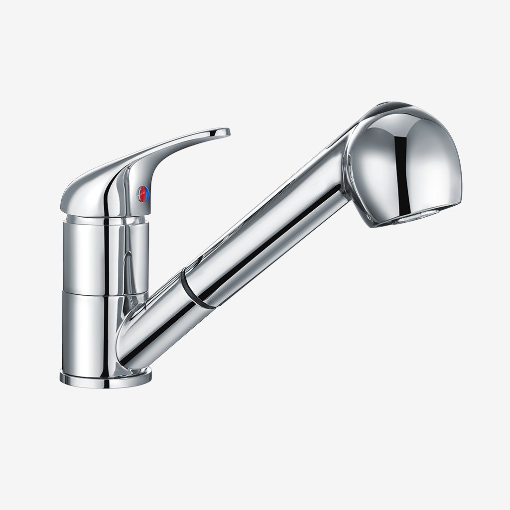 Eastbrook Mono Basin Mixer Tap With Pull Out Rinser Chrome