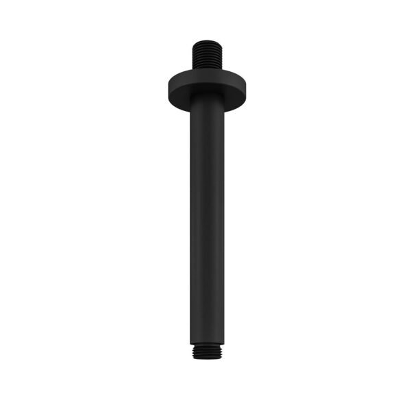 Eastbrook Round Ceiling Shower Arm 160mm Long Matt Smooth Black