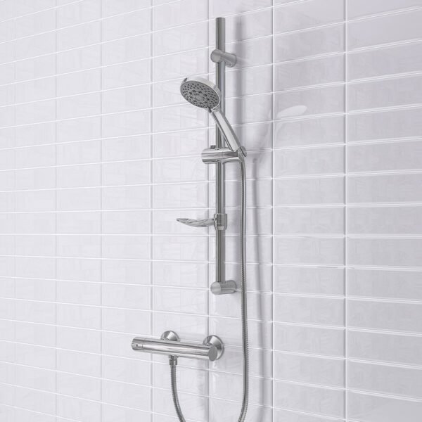 Eastbrook Thermostatic Bar Shower Mixer With Slide Rail Kit Chrome