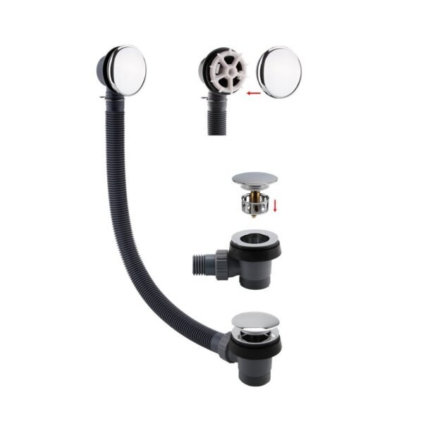 Eastbrook Push Button Bath Waste With Overflow