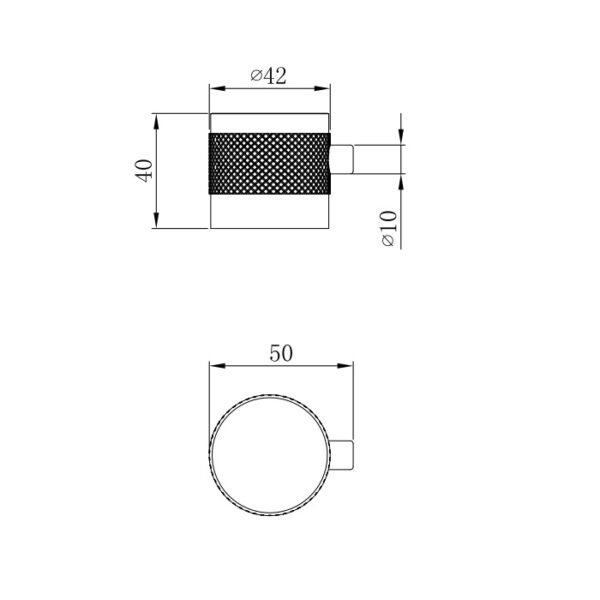 Eastbrook Meriden Half Knurling Handle For Telescopic Shower Set - Image 2