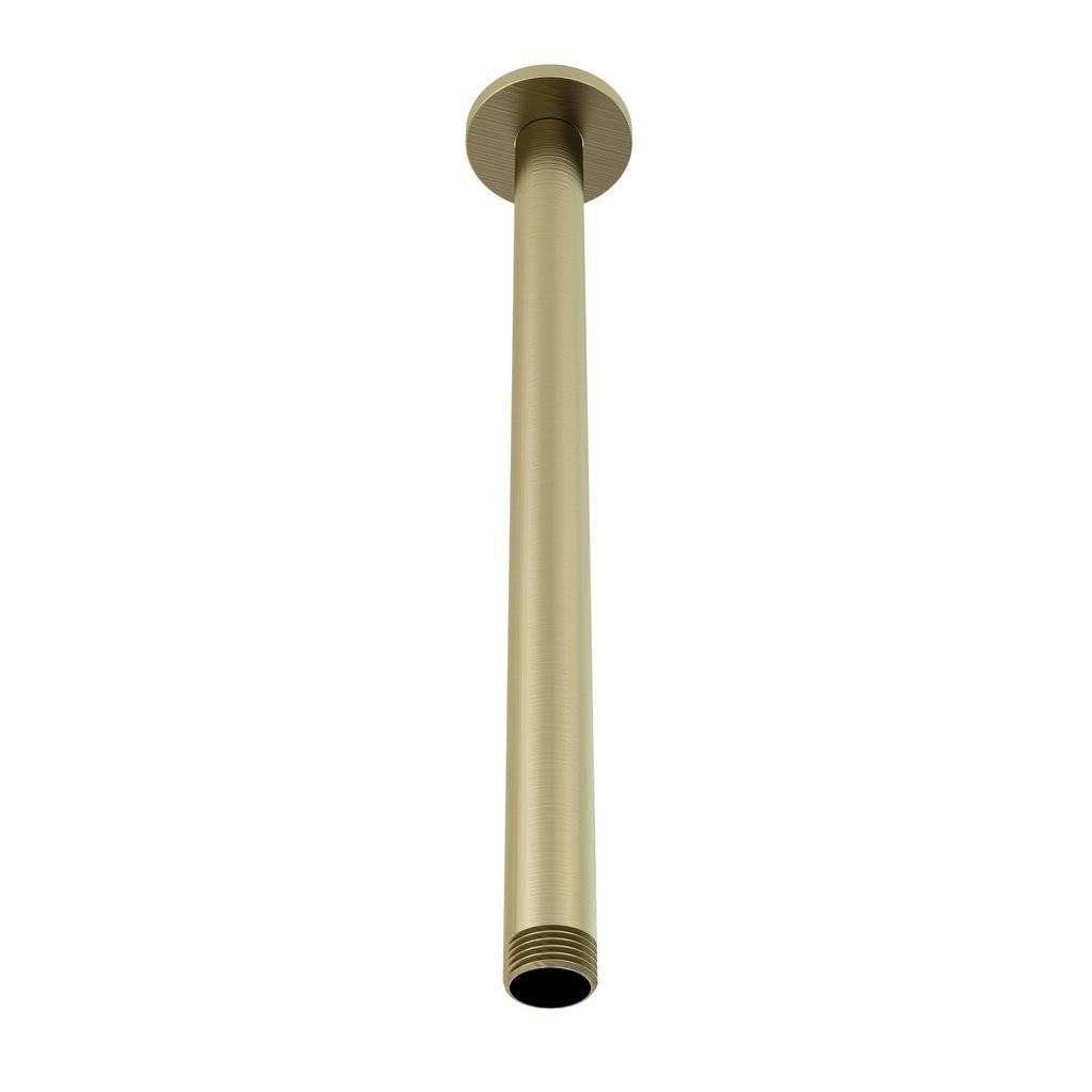 Eastbrook Meriden Ceiling Mounted Shower Arm 300mm Long Brushed Brass