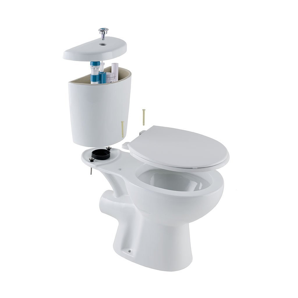 Eastbrook Loire Close Coupled Toilet With Cistern And Soft Close Toilet Seat White