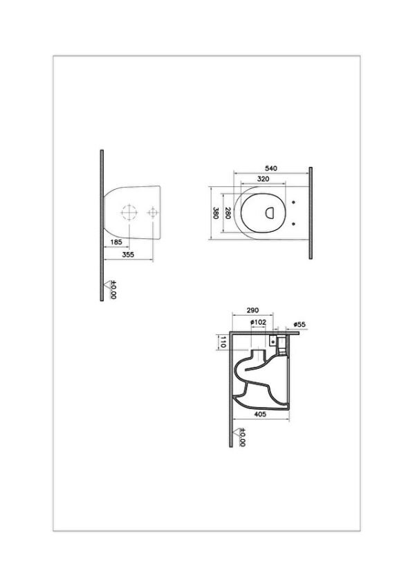 Vitra Liquid Rimless Back to Wall Toilet with Soft Close Seat - Image 3