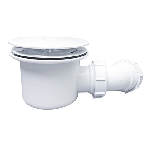 MX Elements 90mm Shower Tray Waste & Cover - White