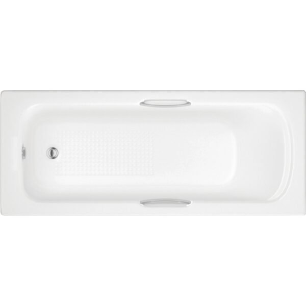 Trinity Revive Single Ended Supercast Gripped Straight Bath With Legs - 1700mm x 700mm - White - Image 2