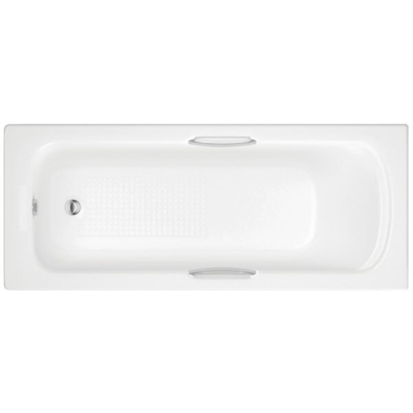 Trinity Linea Single Ended Straight Bath - 1700mm x 700mm - White - 2TH - White